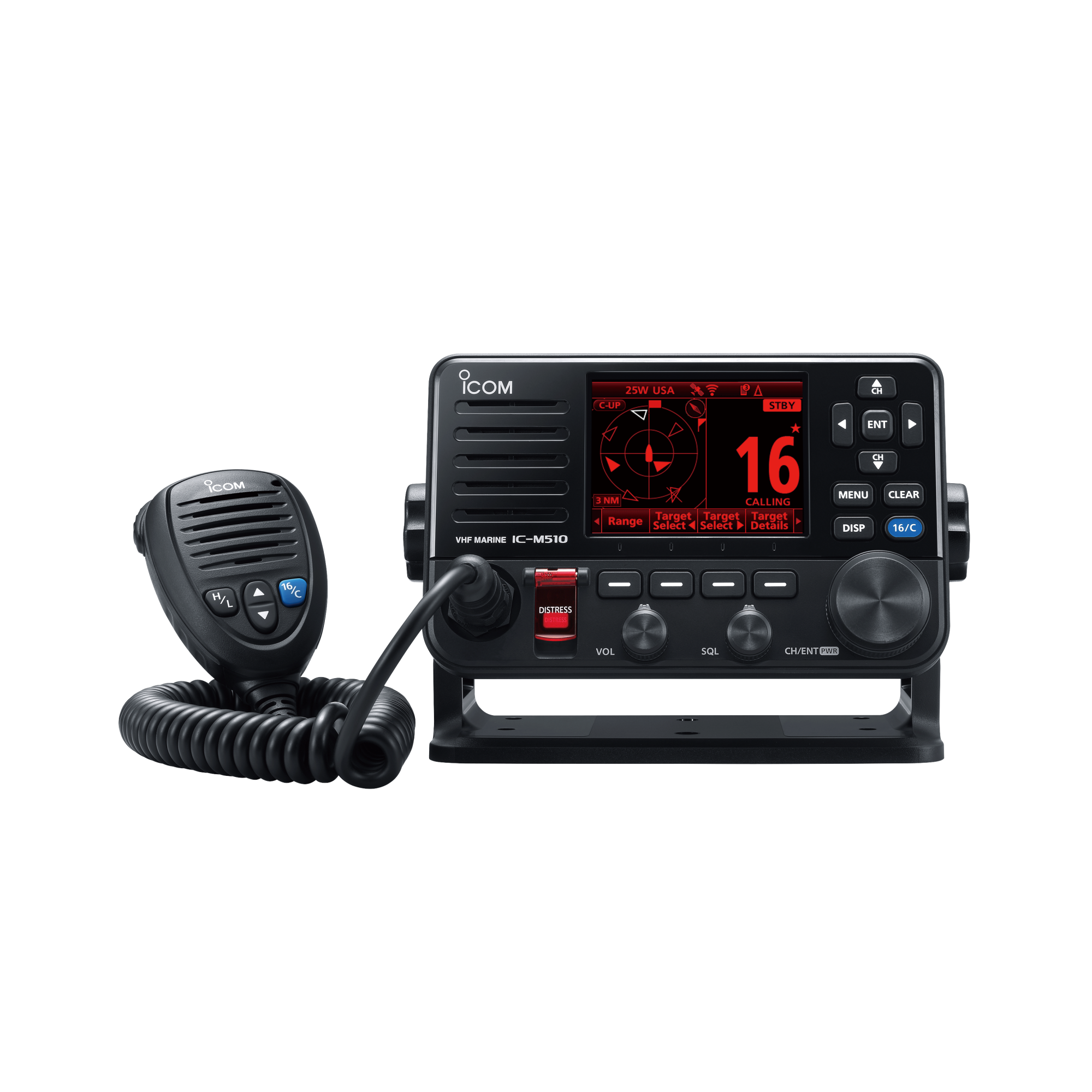 Radio móvil marino ICOM IC-M510EVO VHF clase D, con pantalla a color de ...